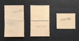 Lot Rollenmarken mit Datumstempel