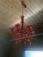 Kronleuchter Kristallglas rot 