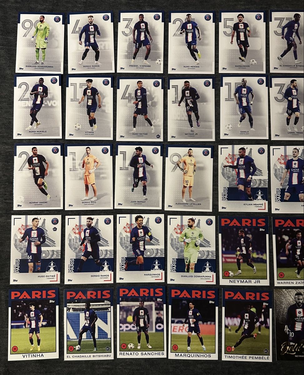 Topps Sammelbilder & Trading cards: PARIS SAINT GERMAIN TEAM SET SAMMLUNG 2023 – Neu (gemäss Beschreibung) aus Binz von Cediboy 1