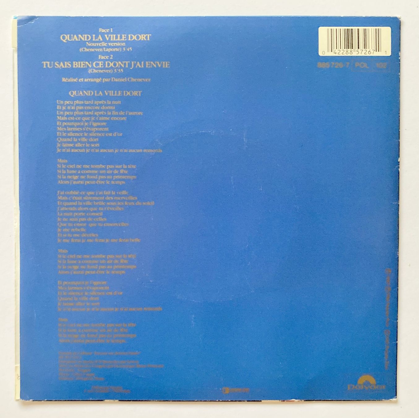 Schallplatten: NIAGARA - QUAND LA VILLE DORT – Gebraucht aus Bottens von hotter-than-hell 1