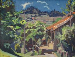 Werner Schmutz (1910 - 2003) - Gebäude in Berner Landschaft