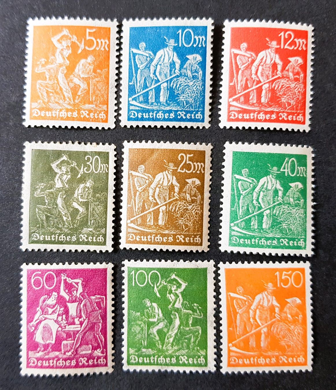 Tutti i francobolli: 1922 Deutsches Reich Freimarken Arbeiter – Nuovo (secondo la descrizione) da Winterthur venduto da Saba1972