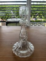 Kerzenständer Glas transparent H ca. 21 cm ohne Mängel