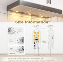 6pcs G4 LED Lampen Warmweiß 1.5W ersetzt 15-20W Halogen