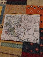 Schönes Necessaire mit Landkarte, Vintage-Stil