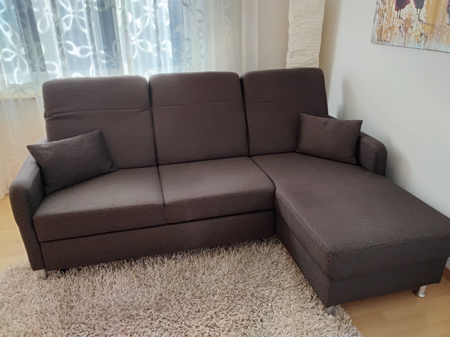 Sofas: Chaise longue Sofa mit Schlafmöglichkeit – Gebraucht aus Weinfelden von heweto