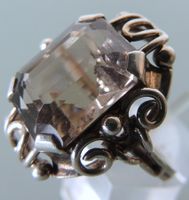 Rauchquarz Silber 800 Fingerring Gr. 61