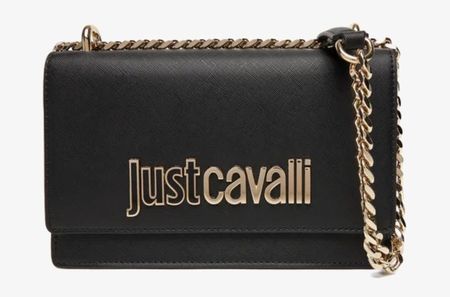 Just Cavalli Tasche, neuwertig, schwarz mit Goldkette