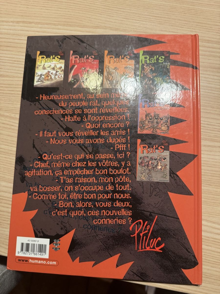 Fumetti: BD Rat's Tome 6 - Ptitluc - – Usato da Veyrier venduto da kimedovapa 1
