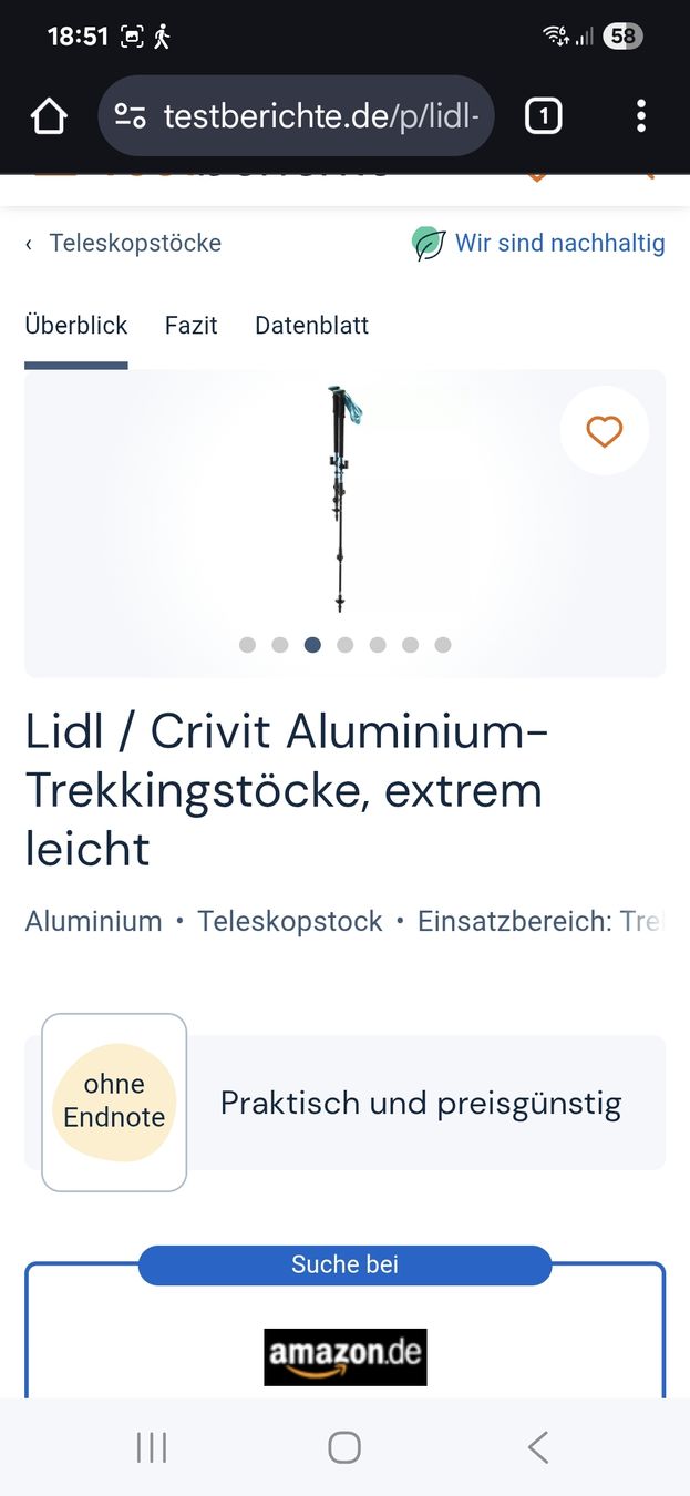 Bastoncini da trekking: Neue Trekkingstöcke – Nuovo e nell'imballaggio originale da Zug venduto da puzzle73 1