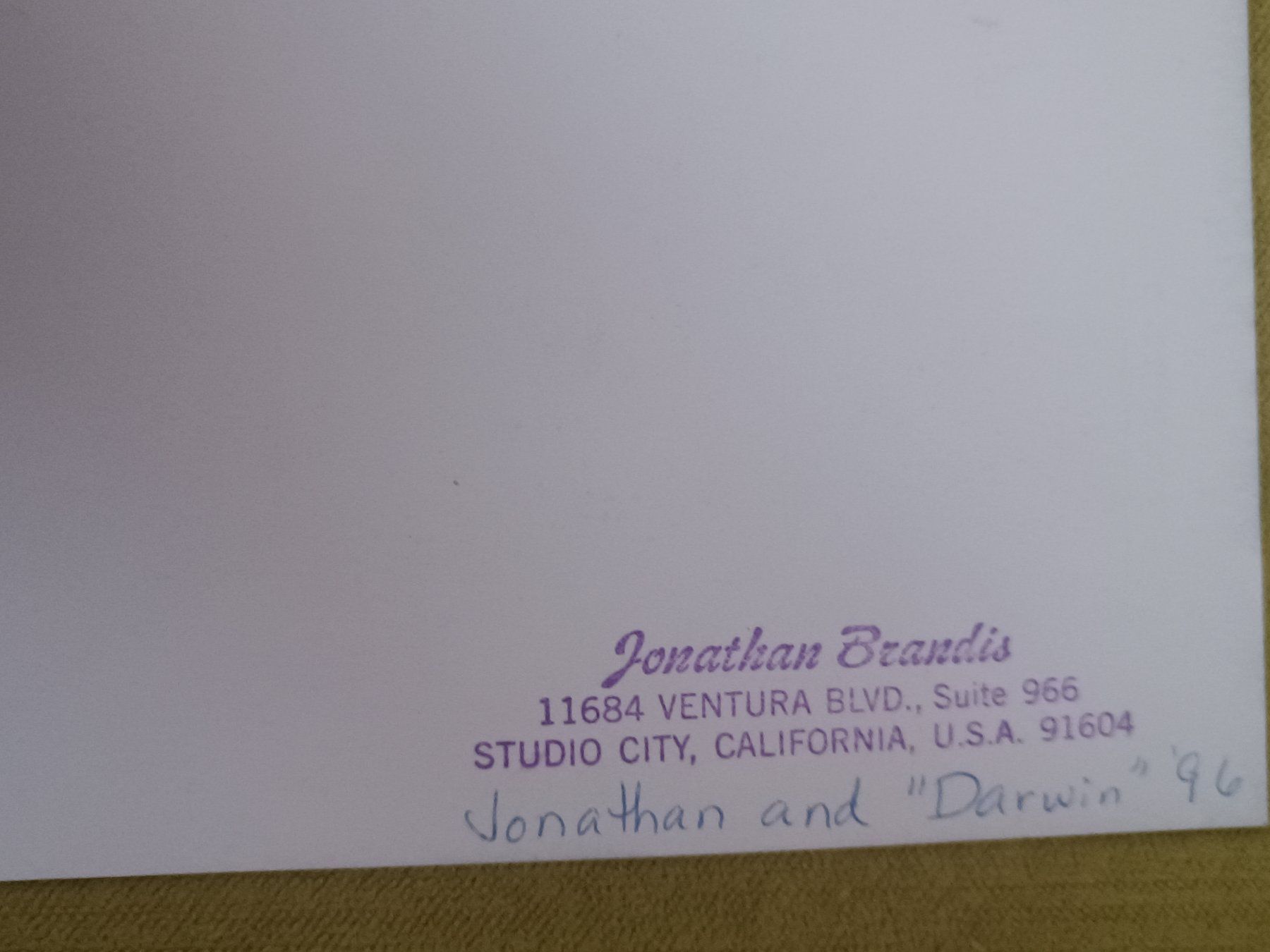 Autogramme: Jonathan Brandis - US Kinderdarsteller - verstorben – Gebraucht aus Menziken von Artographs 2