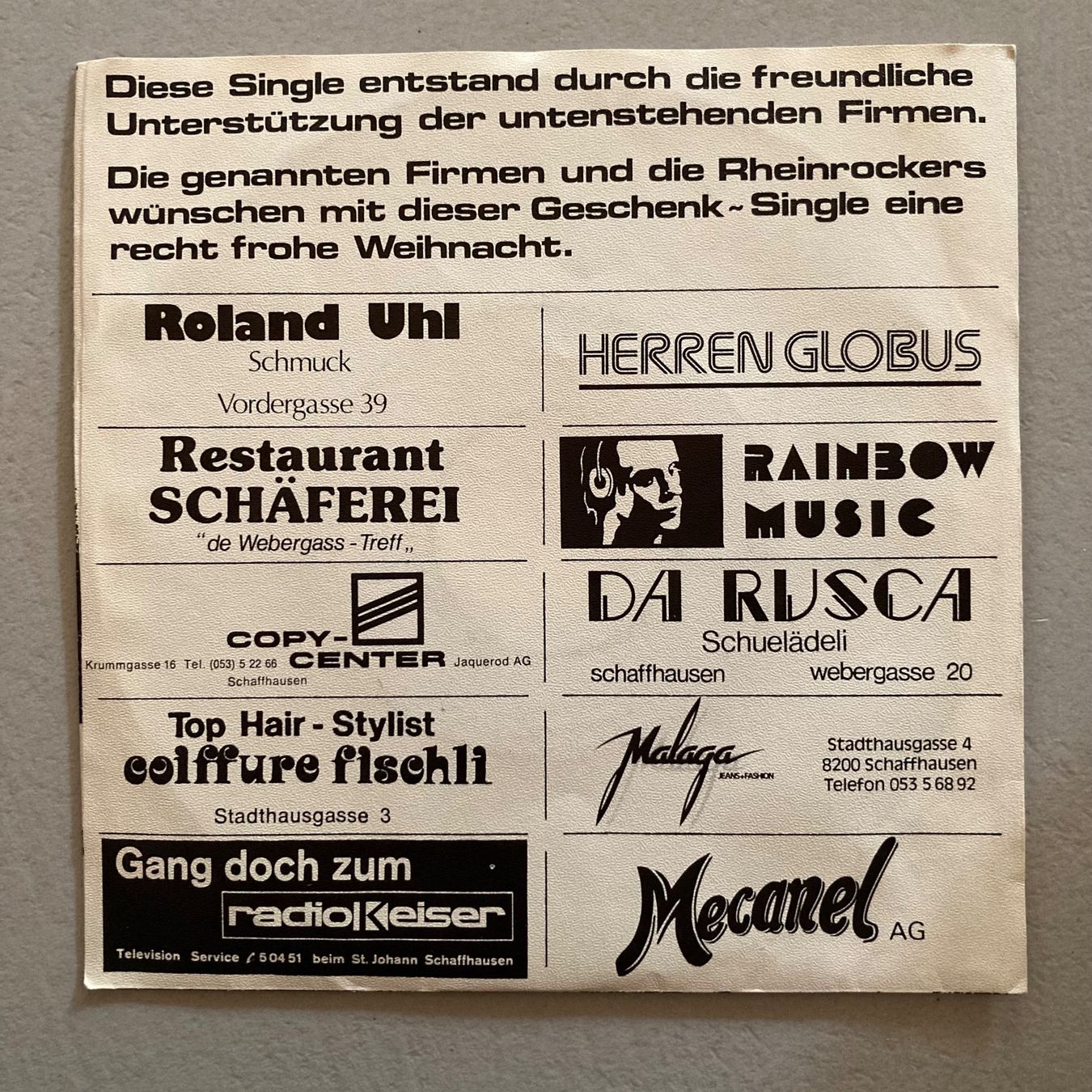 Dischi in vinile: JEFF'S RHEINROCKERS - PROBLEM TIME / SOMEONE NEW - Vinyl 7" – Usato da dachsen venduto da oheio 1