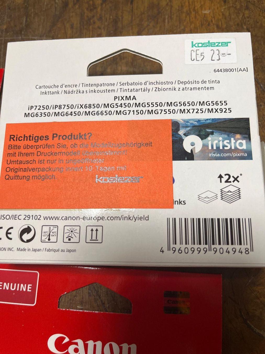 Canon Cartucce per stampanti & toner: Druckerpatronen – Nuovo e nell'imballaggio originale da Wil SG venduto da gan_hfn8 1