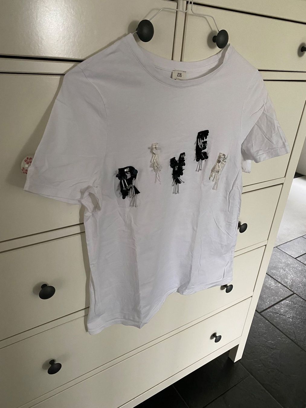 T-shirt: Shirt weiss Gr 38 Baumwolle River – Usato da Goldau venduto da Rjn 1