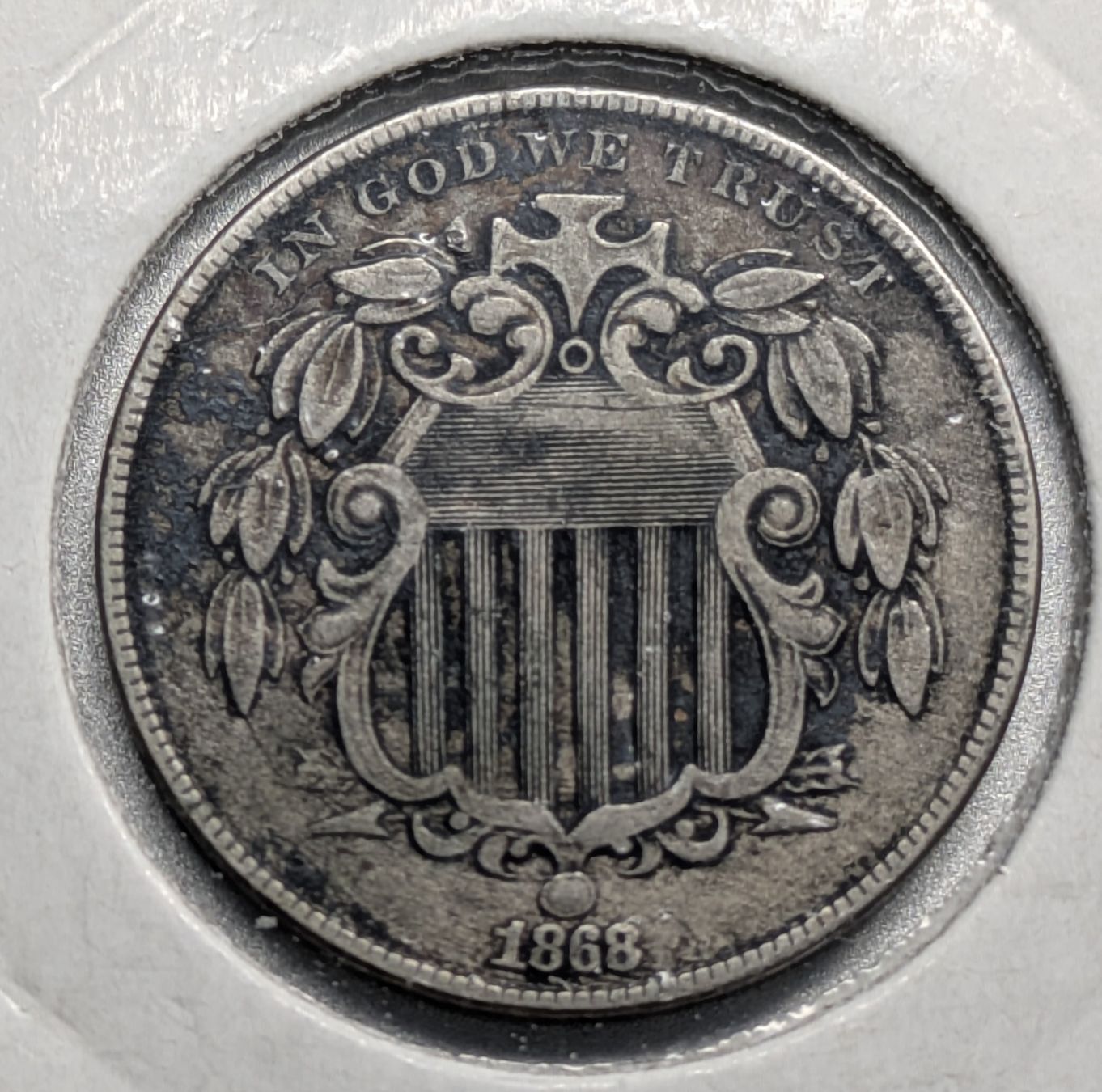 Tutti le monete: 1868 Shield Nickel 🇺🇸 – Usato da Cottens FR venduto da lima777