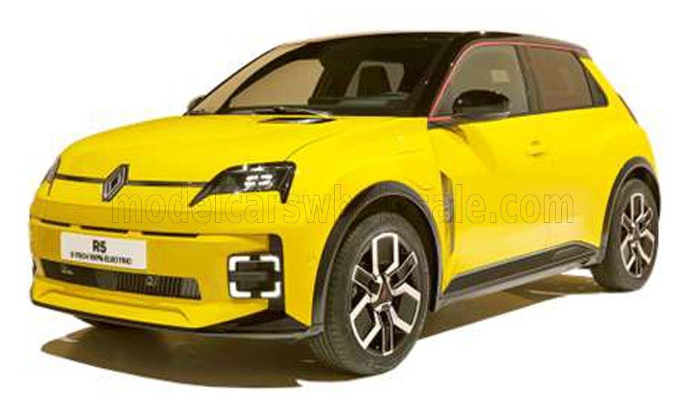 RENAULT - R5 E-TECH 2024 - POP YELLOW BLACK 1/18 Neu (Neu und ...