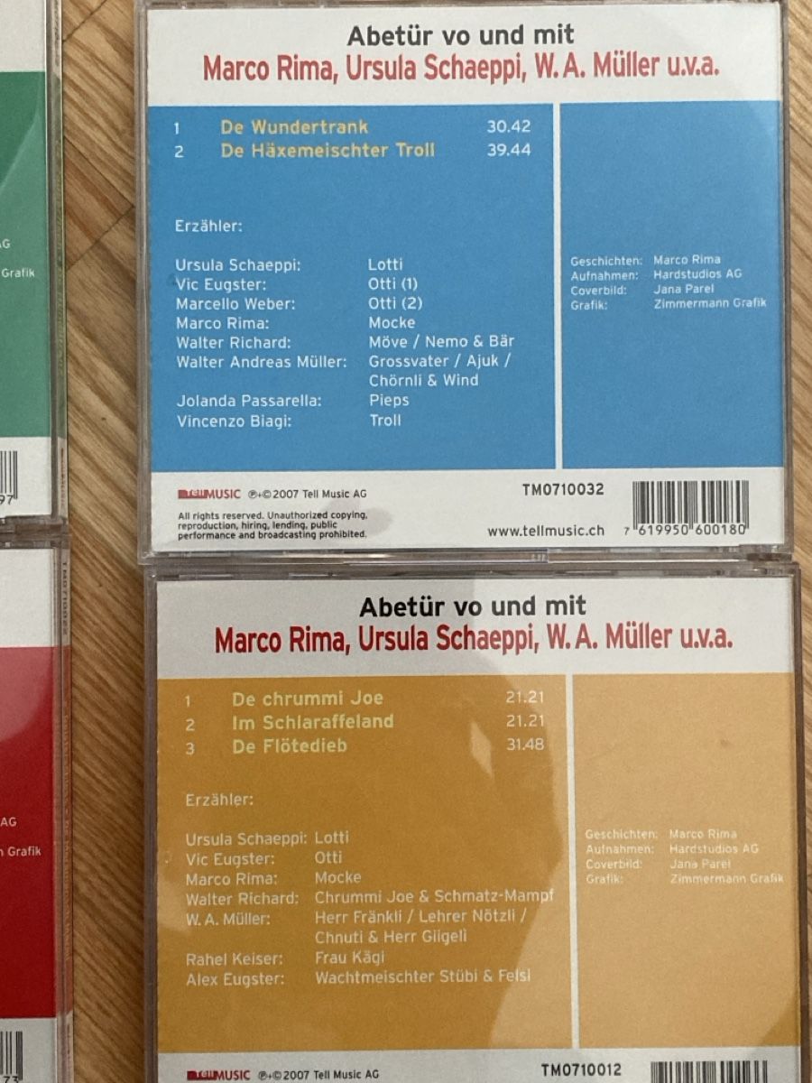 CD: 4x CD - mit Marco Rima, Ursula Schäppi, W.A. Müller – Usato da Fehraltorf venduto da stfan 4