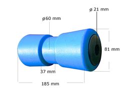 Kielrolle Bootsrolle Bugrolle Sliprolle Zentralrolle Blau