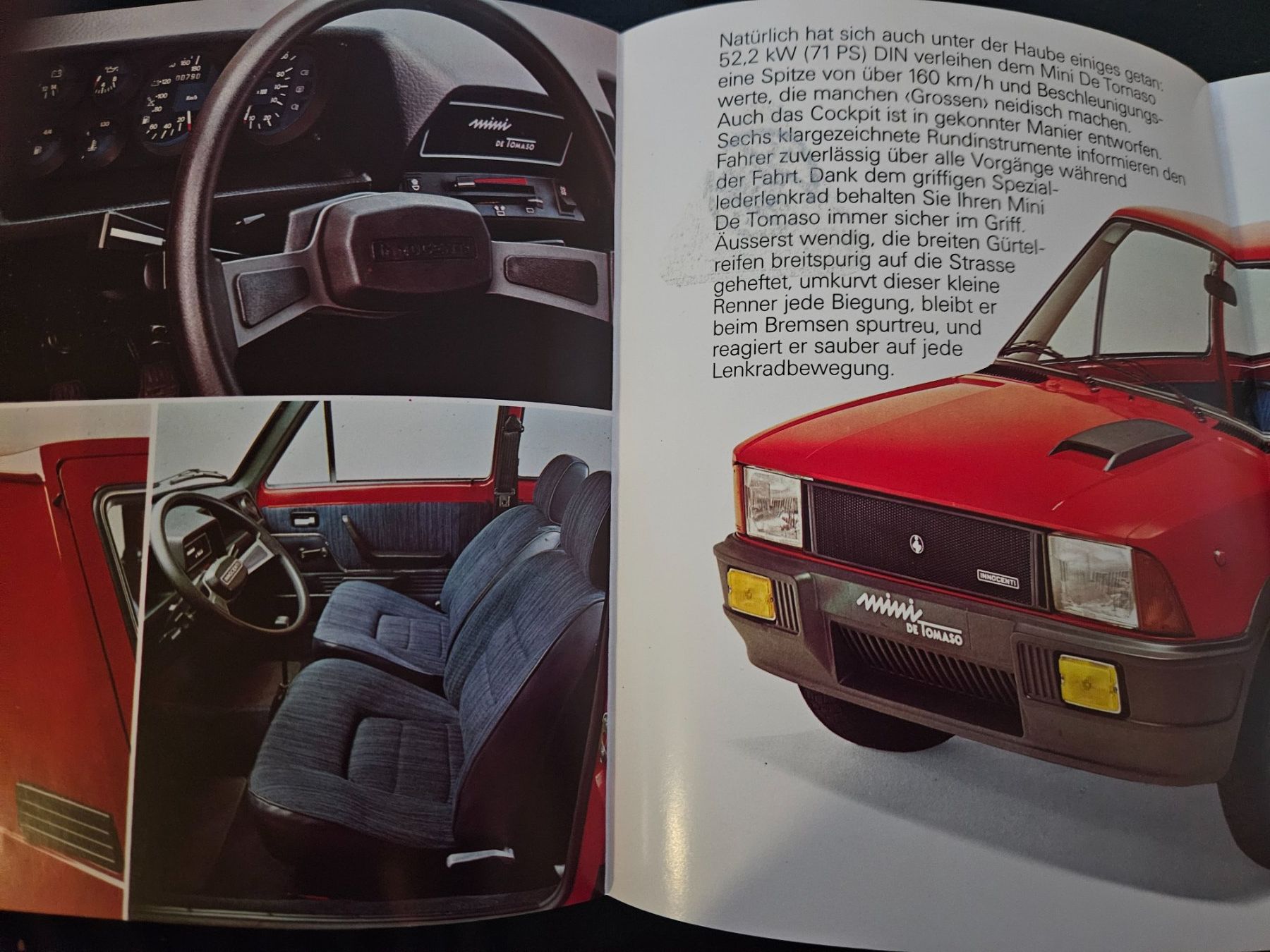 Mini Documenti: Mini Innocenti De Tomaso Prospekt 1979  xx – Usato da Flawil venduto da sr1_f6st 2