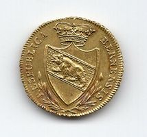 (883) Bern, ½ Duplone 1797, Krieger Gold