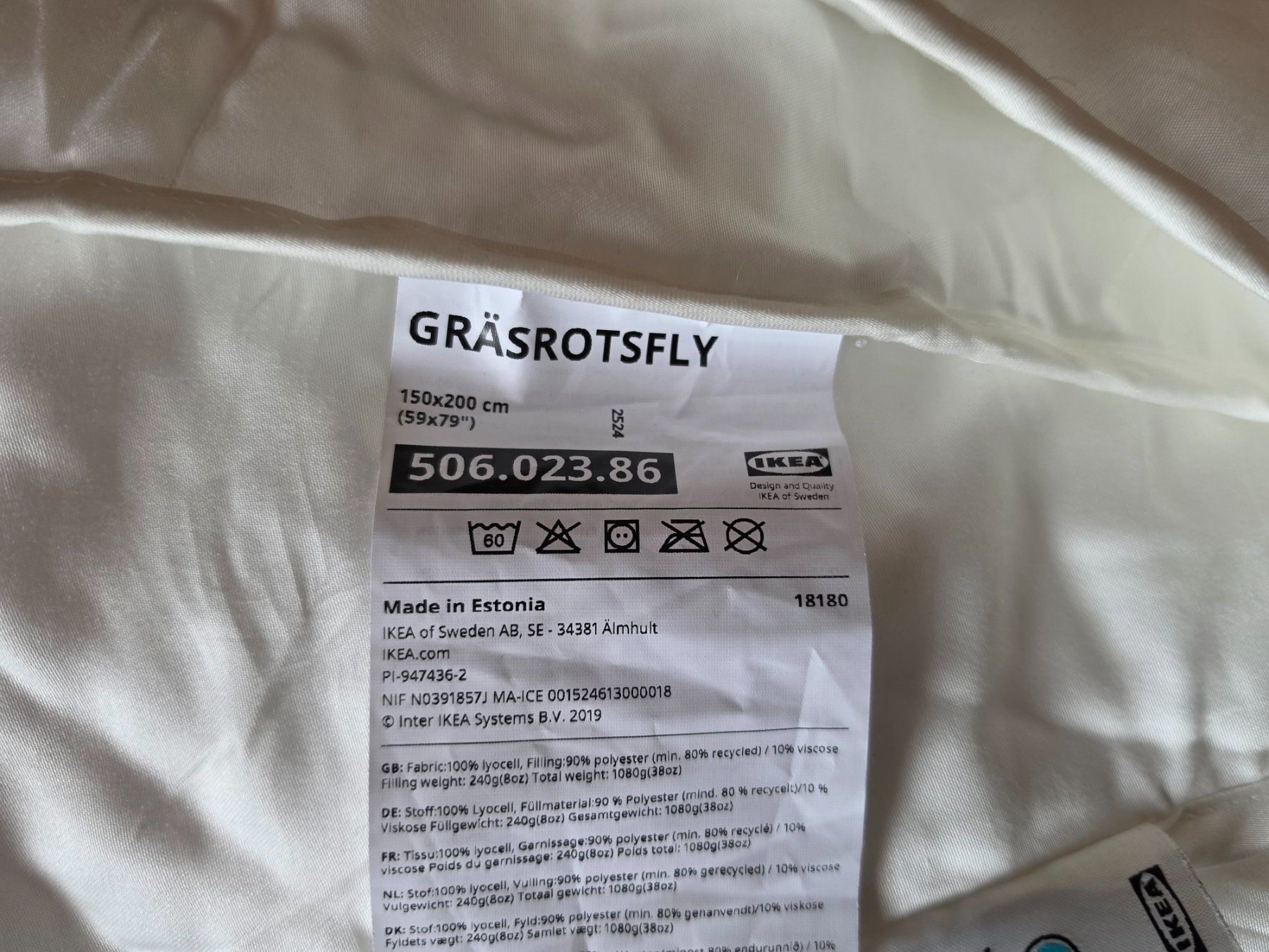 Ikea Decken: Kühlende Bettdecke GRÄSROTSFLY 150x200 cm – Neu (gemäss Beschreibung) aus Safenwil von Flaboenel 1