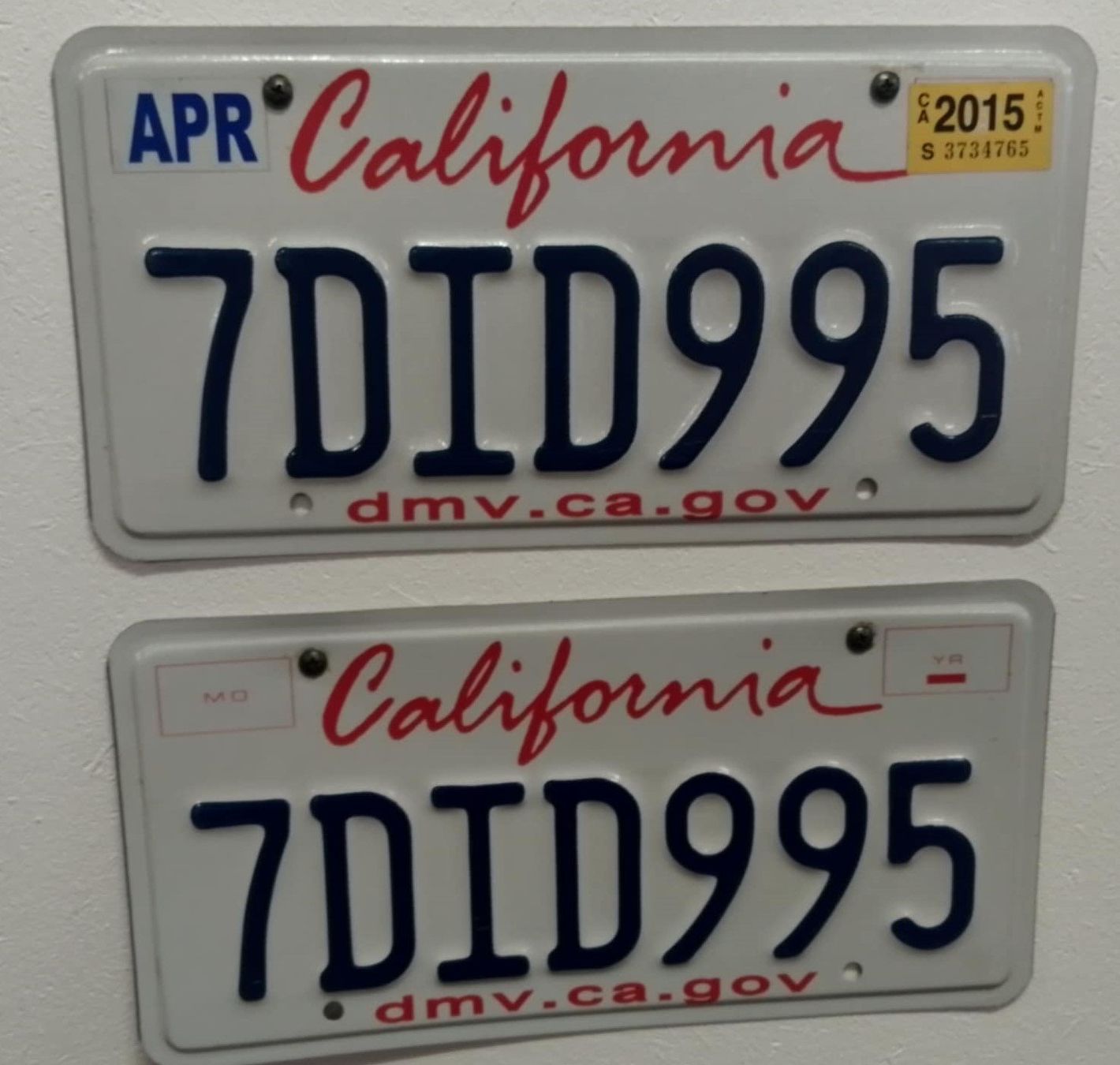 Insegne: US Nummernschilder California 7DID995 – Usato da Dulliken venduto da Airliner2