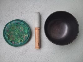 Klangschale mit Zubehör *aus Dharamsala, Indien (Neu&OVP)