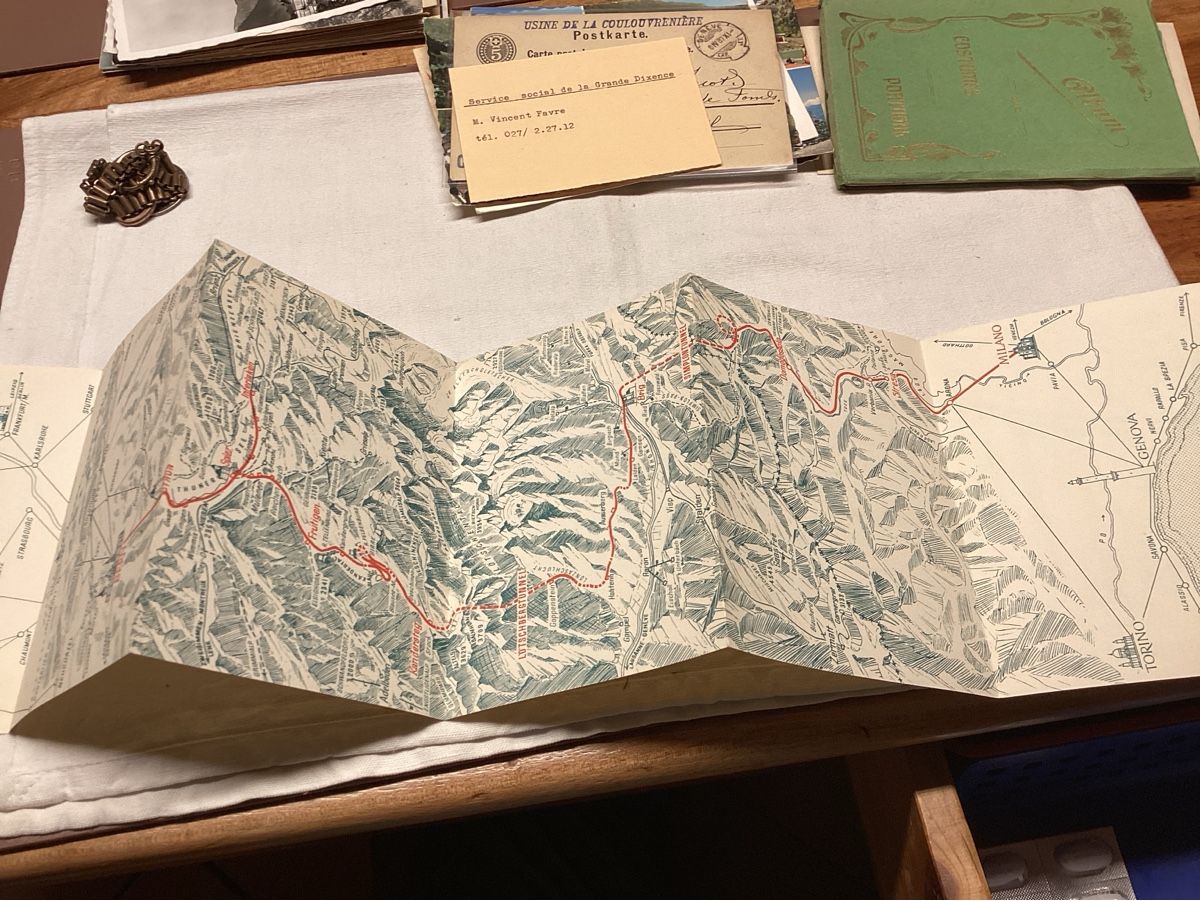 Cartoline postali: Bern Lötchberg Simplon DEPLIANT intéressant 6 p.recto- verso – Usato da Luc (Ayent) venduto da Rebouille 2