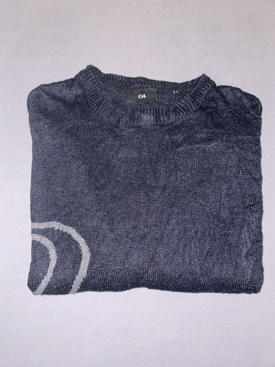 C&A Pullover & Sweatshirts: Pullover C&A schwarz mit Muster – Gebraucht aus Lippoldswilen von duk_xcr9 2