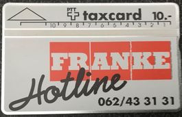 Franke Hotline Taxcard CHF 10,- neu