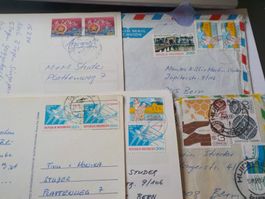 Asien, Indonesien, 2 Couvert, 3 Karten mit Marken