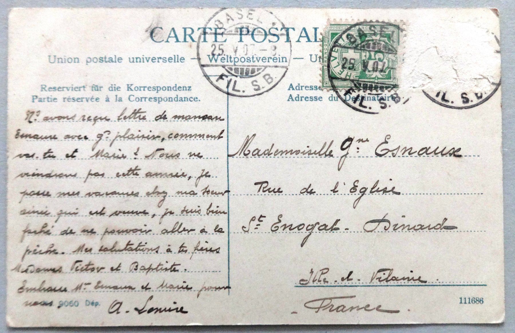 Cartes postales: Basel, Strassburger-Denkmal – Défectueux à Fétigny par Billy2miny 1
