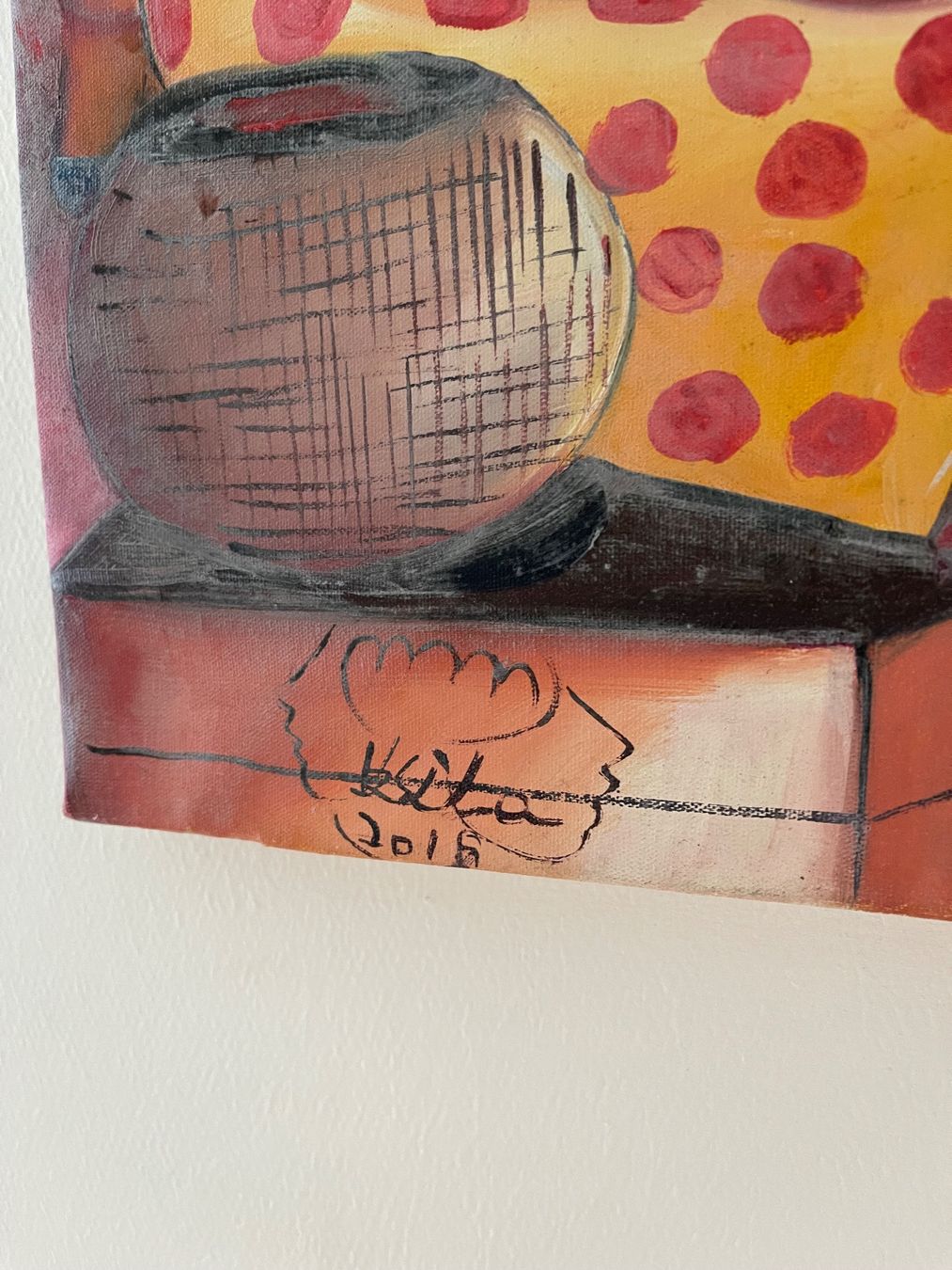 Dipinti: Acrylbild "Volk" signiert Kika 2016 – Nuovo (secondo la descrizione) da Hätzingen venduto da Limao 1