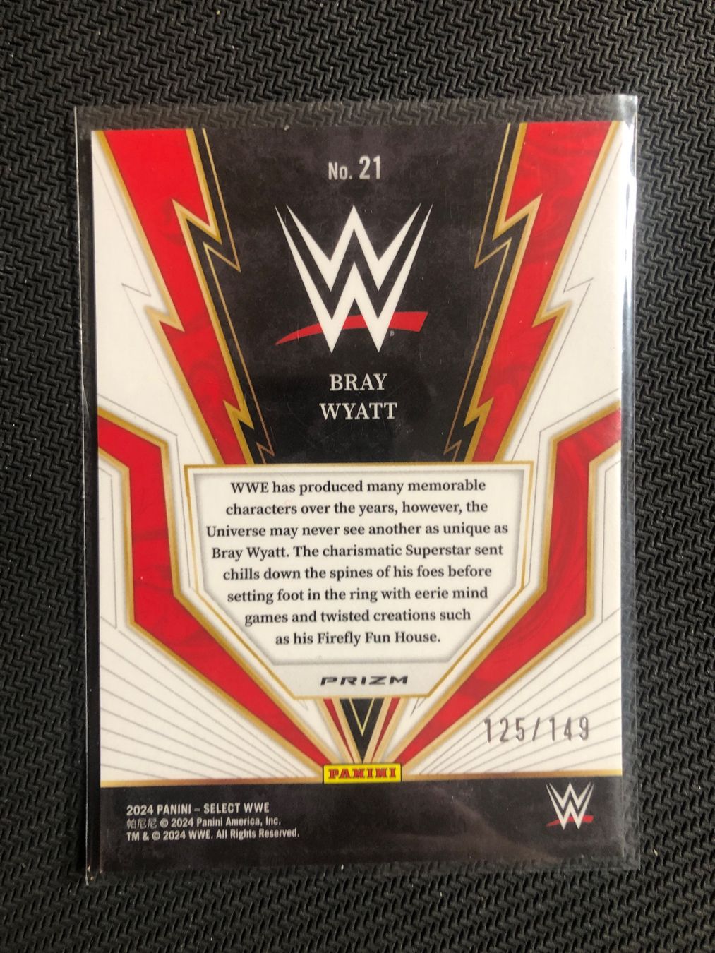 Topps Carte collezionabili: Panini Select WWE Bray Wyatt /149 – Usato da Wangenried venduto da Garagara 1