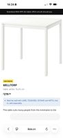 MELLTORP table white 75x75 cm new unpacked