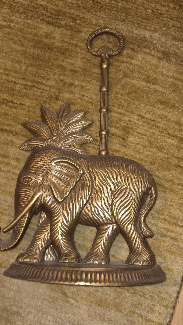 Statuette: Messing Türstopper gross schwer Elefant  – Usato da Kölliken venduto da MissesBossTop1 6