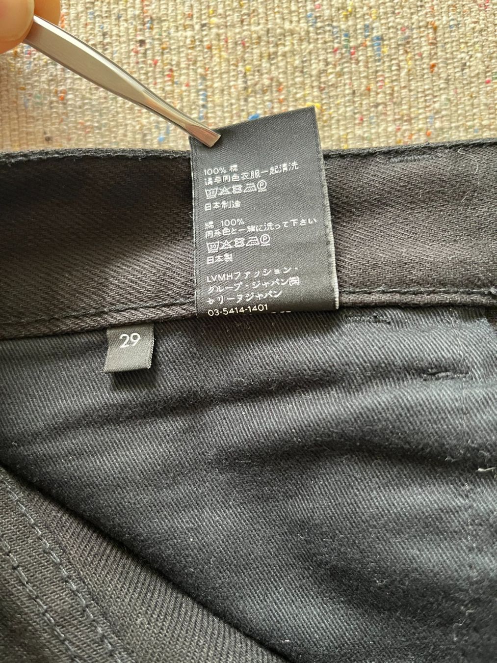 Celine Jeans: CELINE SLIM STRAIGHT DENIM BLACK – Usato da Zürich venduto da Ankawhi 7