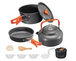 Outdoor Camping Kochgeschirr Set Campingkochtopf 10-Teilige