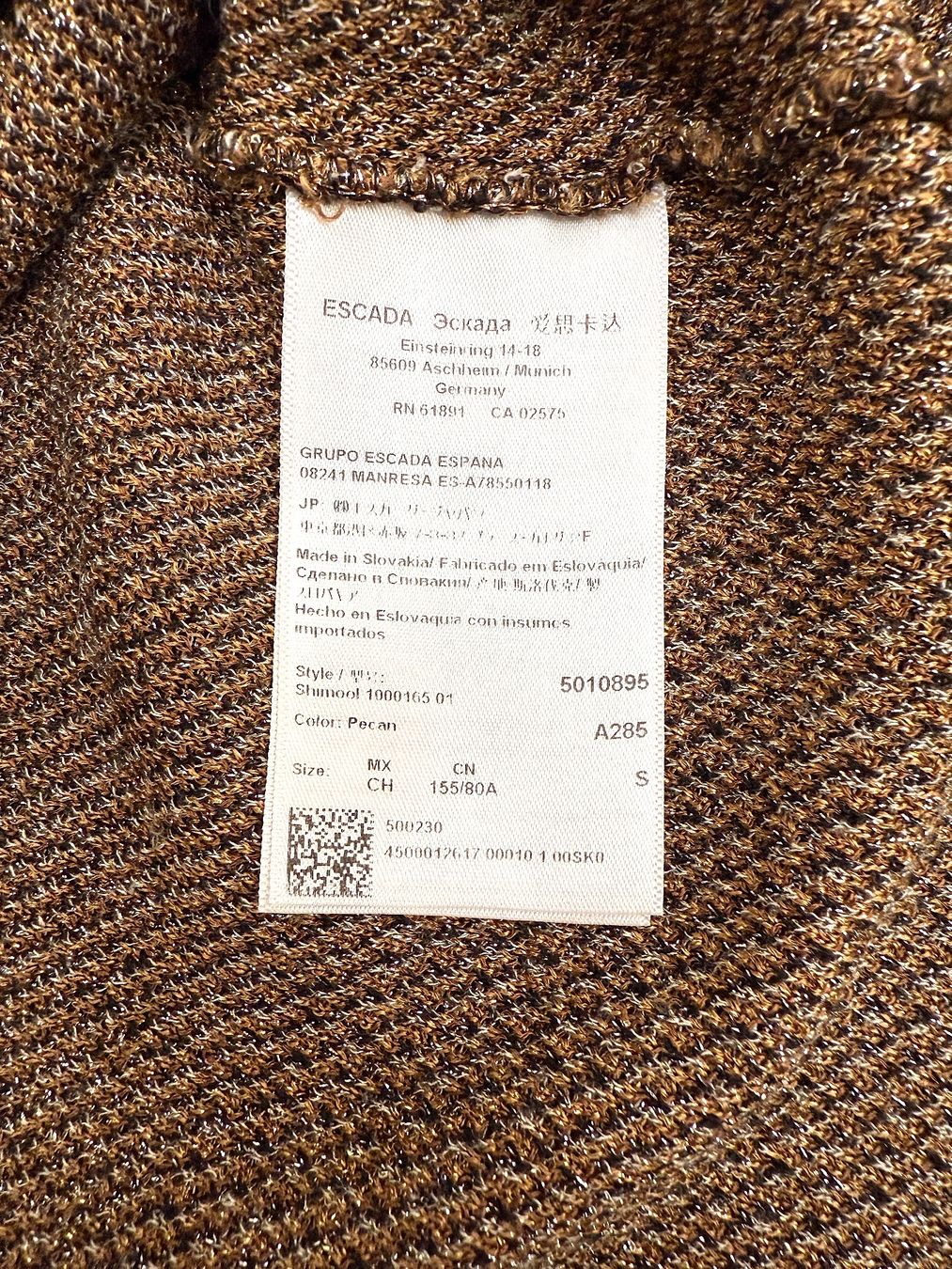 Escada Maglioni & Felpe: ESCADA long pull élégant doré - Gr: S – Nuovo (secondo la descrizione) da Veyrier venduto da Szurkemaci 4