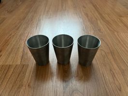 Rein Zinn gegossene Deco Becher mit Stempel