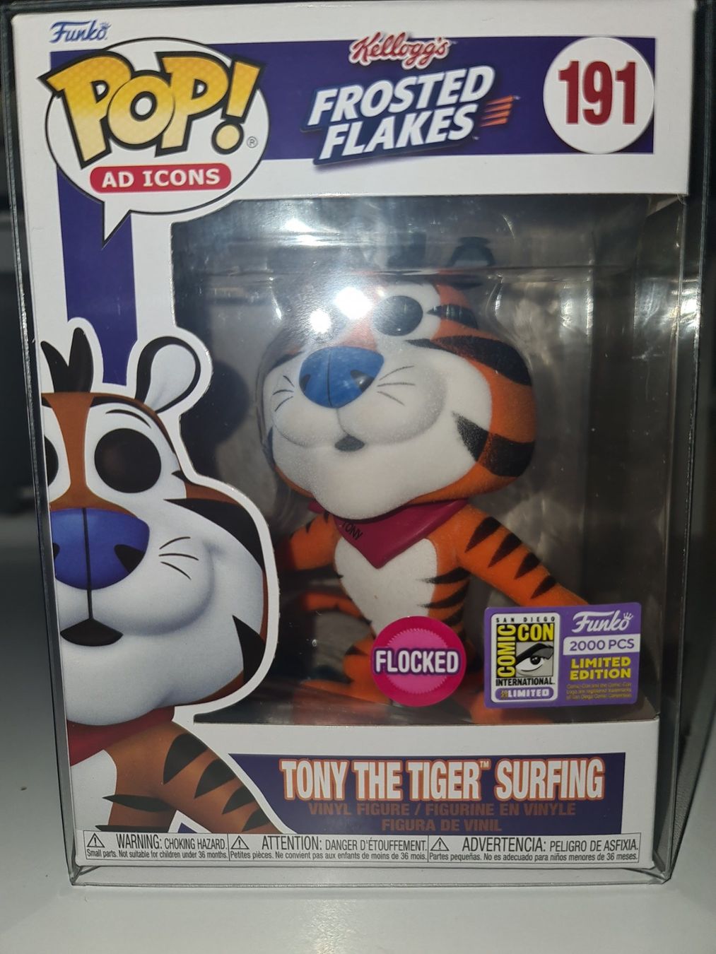Funko Statuette: Funko Pop ! Kellogg's Tony Tiger 191 Flocked SDCC 2000pcs – Nuovo (secondo la descrizione) da St-Imier venduto da King2204