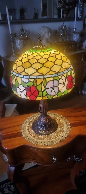 Lampade: Jugendstil Tiffany Lampe – Nuovo e nell'imballaggio originale da Kaufdorf venduto da Nati-Nati 5