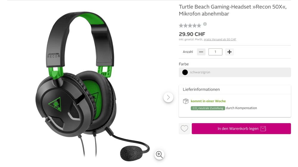 Turtle Beach Gaming-Headset »Recon 50X«, Mikrofon abnehmbar | Comprare su  Ricardo