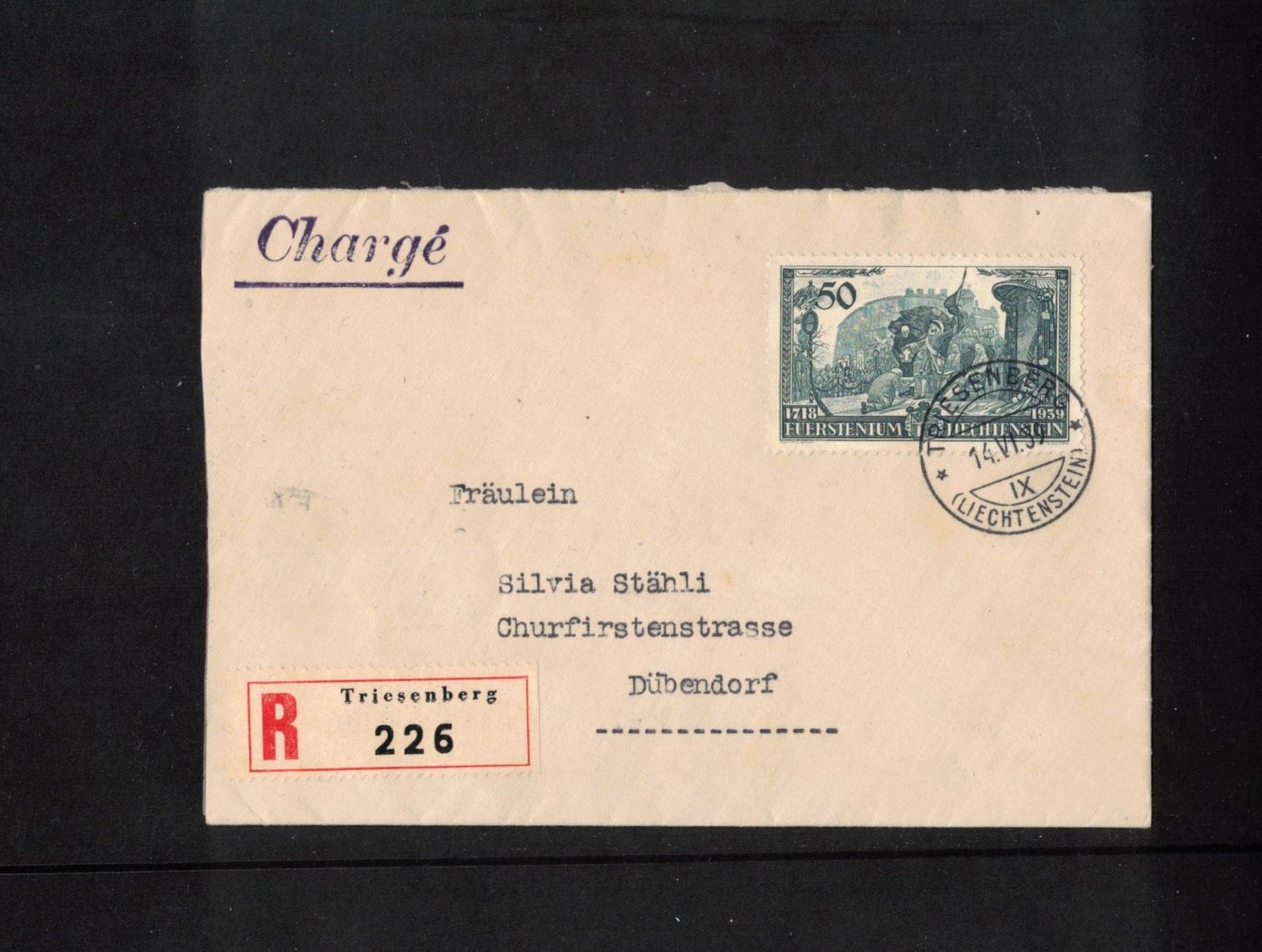Tutti i francobolli: 1939 Huldigungsfeier Brief nach Dübendorf – Usato da Rheinau venduto da loxis