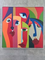 Abstrakte Kunst: Bunte Gesichter, modernes Design, Unikat 🎨