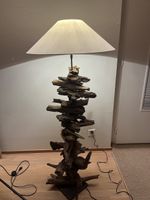 Stehlampe Treibholz mit Lampenschirm Neuwertig