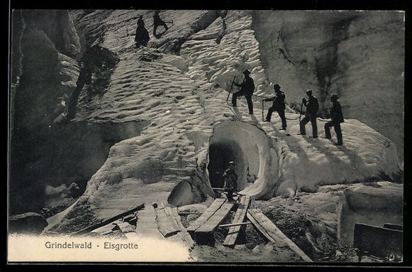 Cartoline postali: AK Grindelwald, Gletscherbesteigung – Usato da Berlin venduto da bartko-reher