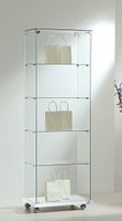 Glasvitrine,  ESG Glas, col. Weiss, (B.60cmxT.40cmxH.180cm)