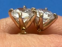 Luxus Elegante Ohrstecker Ohrschmuck Farbe: Gold/Weiss