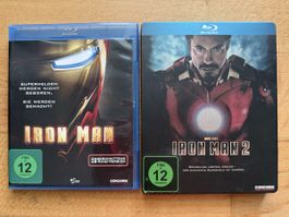 Iron Man 1 + 2 Blu-ray Set Steelbook Marvel Robert Downey Jr
